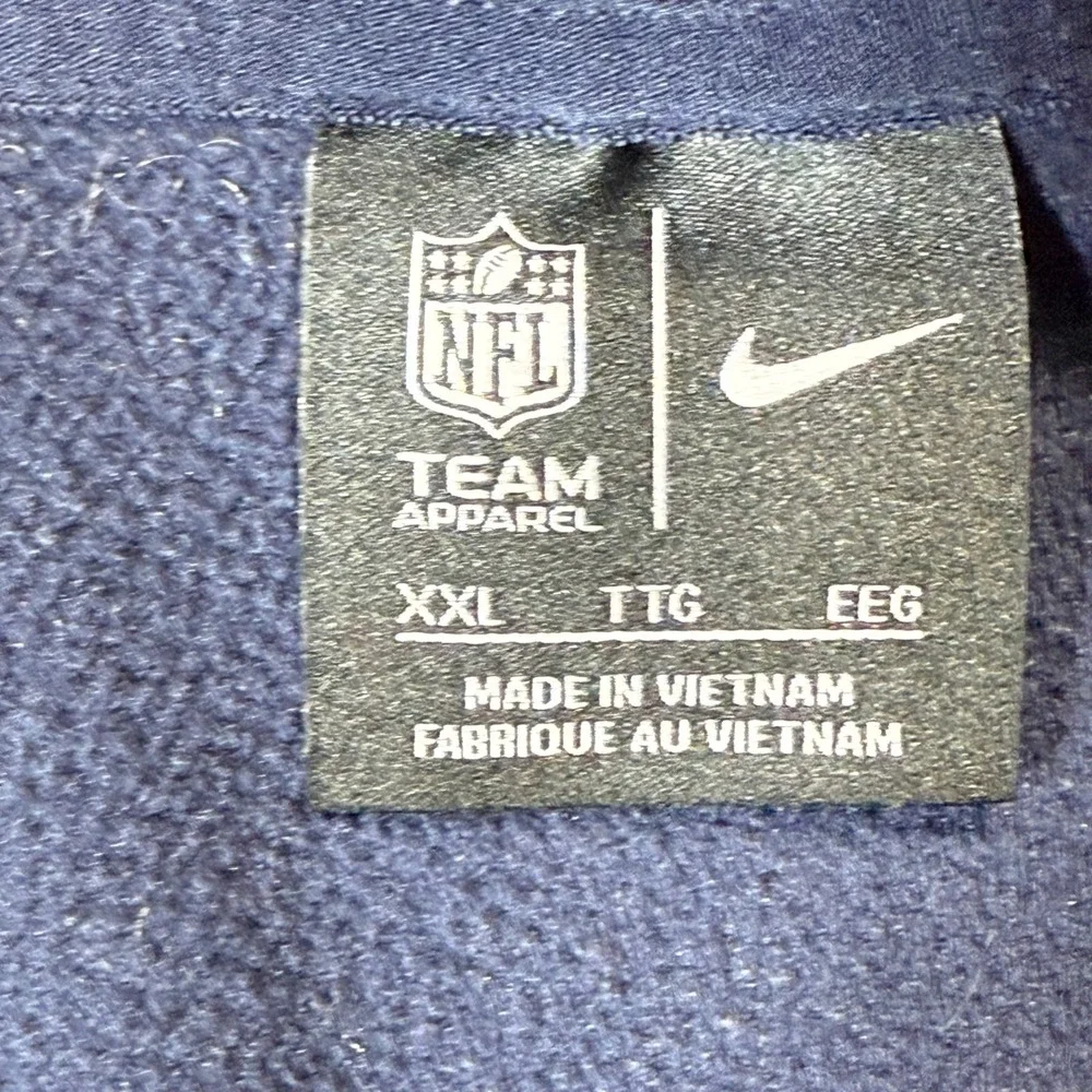 Nike Chicago Bears NFL Hoodie Jacket Mens 2XL Team Apparel Full Zip Navy